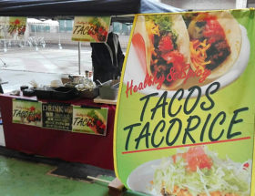 タコスとタコライスをご提供した移動販売コーナー