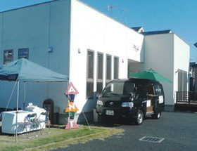 埼玉県幸手市の住宅展示場に派遣したメロンパンのケータリングカー