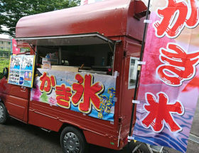 かき氷をご提供した移動販売車